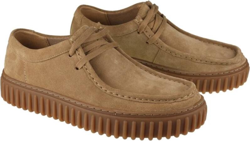 Clarks Laced Shoes Beige Heren