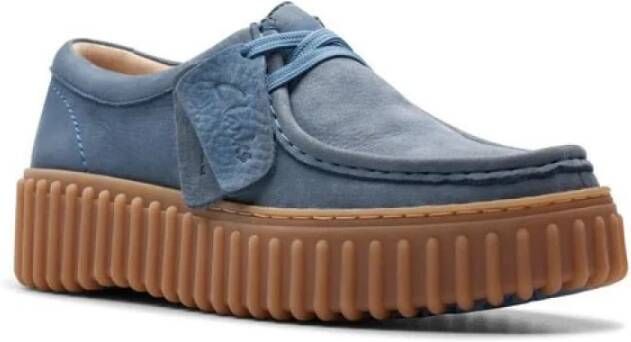 Clarks Laced Shoes Blue Dames