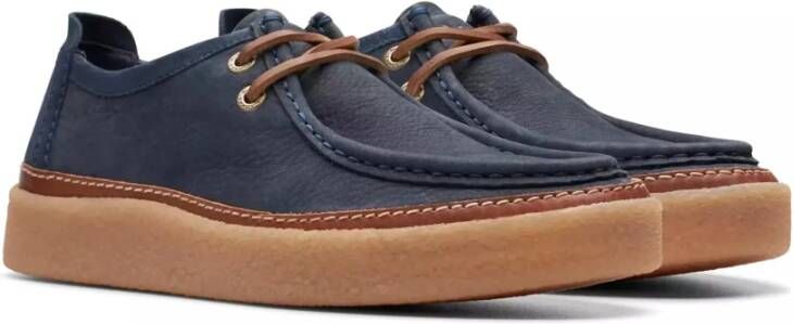 Clarks Laced Shoes Blue Heren