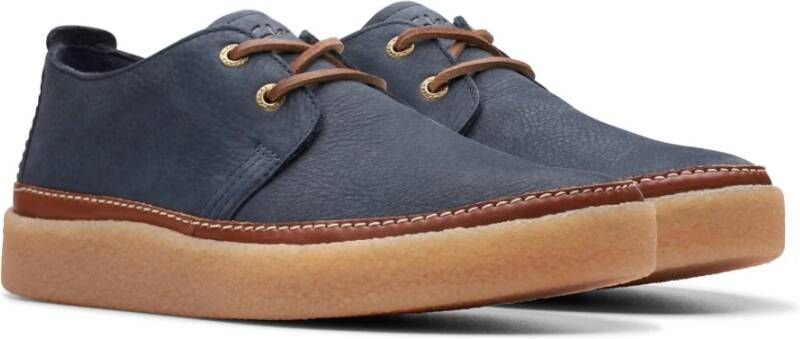 Clarks Laced Shoes Blue Heren
