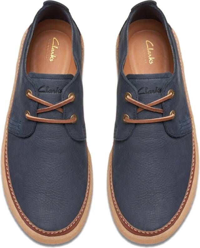 Clarks Laced Shoes Blue Heren