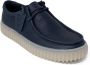 Clarks Blauwe Leren Veterschoenen Blue Heren - Thumbnail 4