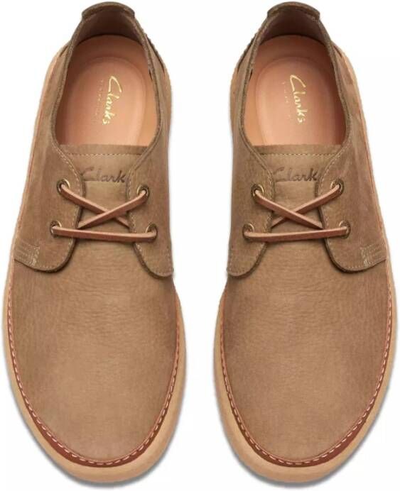 Clarks Laced Shoes Brown Heren