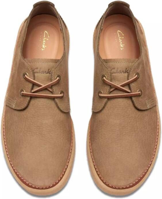 Clarks Laced Shoes Brown Heren