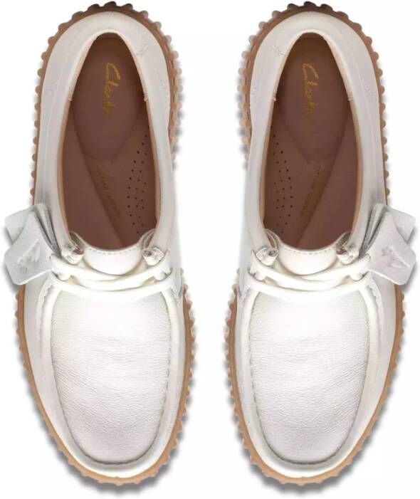 Clarks Laced Shoes White Dames