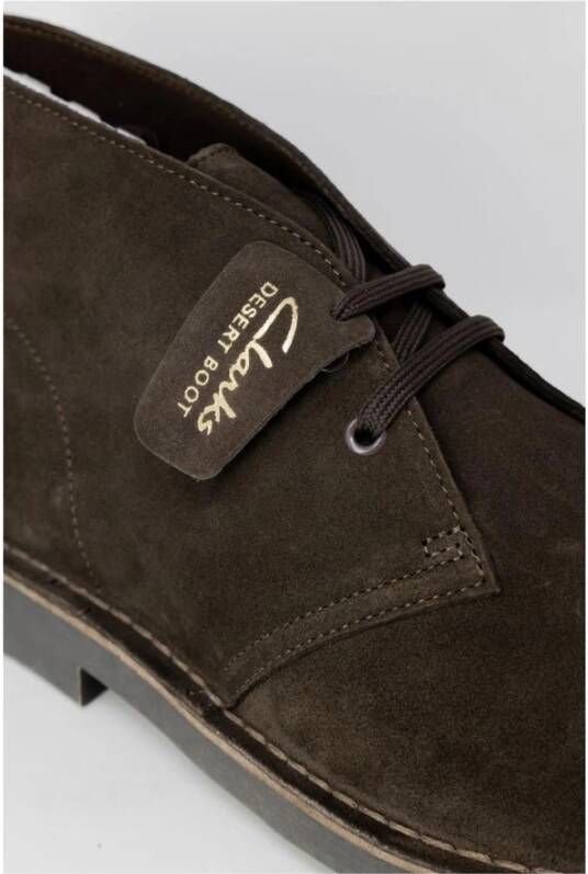 Clarks Leren enkellaarsjes met 2 cm hak Brown Heren
