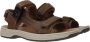 Clarks Magnetische Sluiting Leren Sandaal Brown Heren - Thumbnail 8