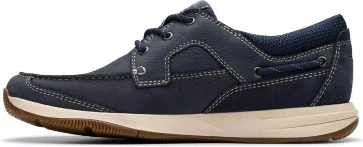 Clarks Nautische Veterschoen Blauw Blue Heren