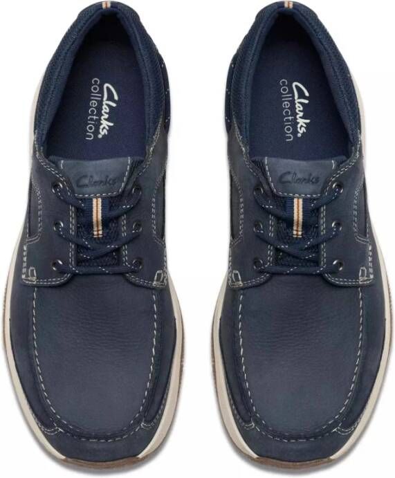 Clarks Nautische Veterschoen Blauw Blue Heren