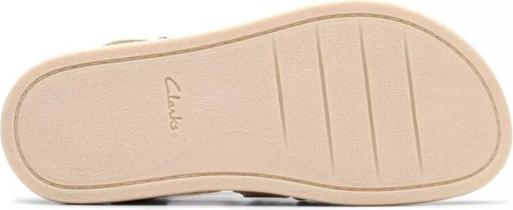 Clarks Off White Dames Sandaal Brede Versie