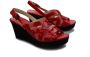 Clarks Patent Leren Sleehak Sandalen Red Dames - Thumbnail 4