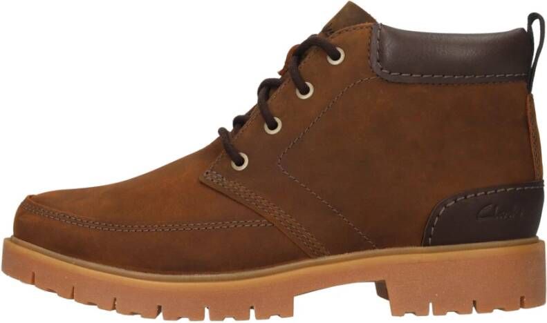 Clarks Heren Rossdale Mid Veterschoen Bruin Heren