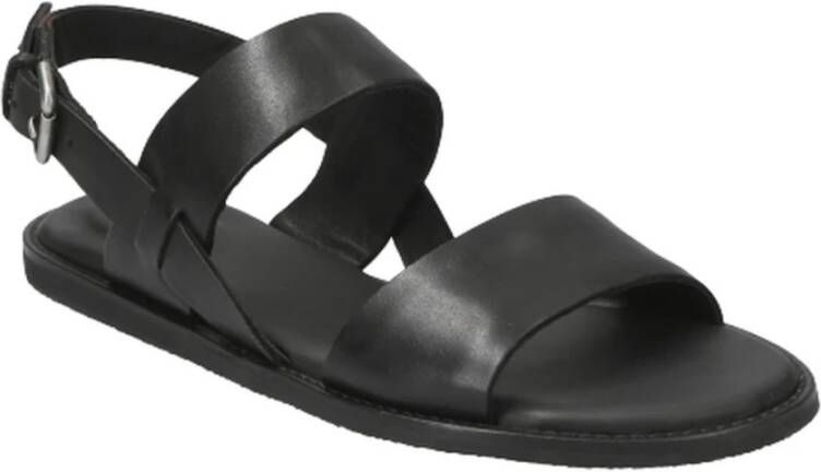 Clarks Stijlvolle zwarte leren sandalen Zwart Dames