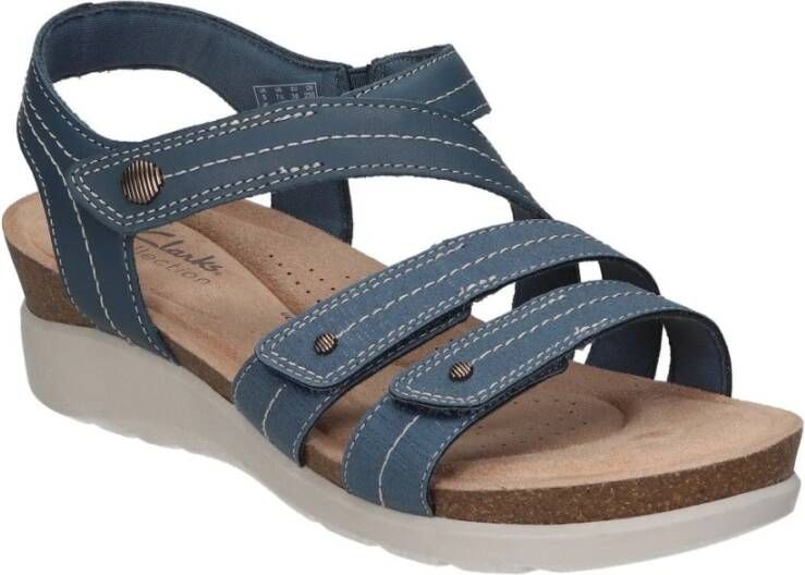 Clarks Sandals Blue Dames
