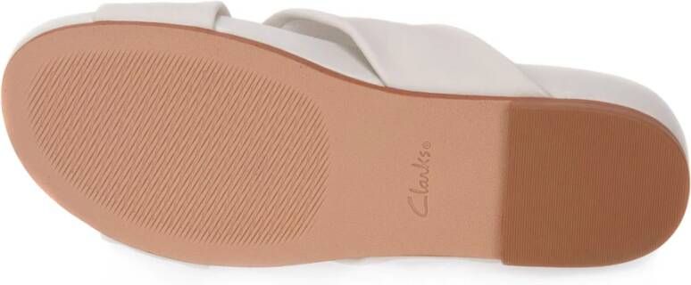 Clarks Elegante Slider Sandalen Wit Dames