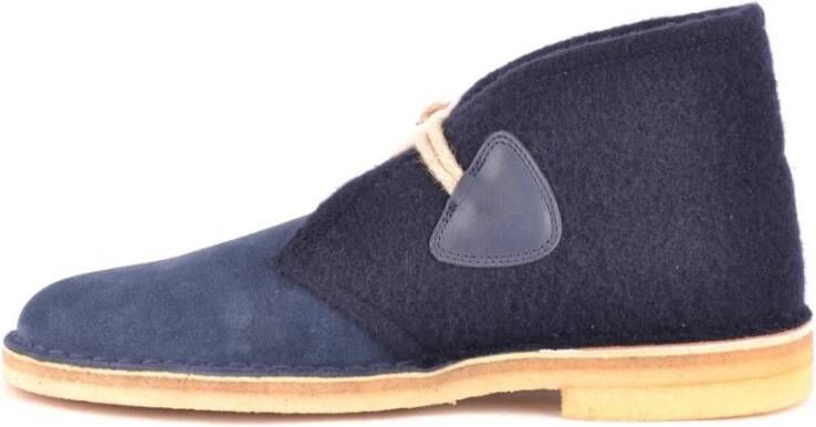 Clarks Stijlvolle leren veterschoenen Blauw Heren