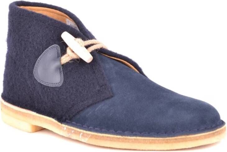 Clarks Stijlvolle leren veterschoenen Blauw Heren