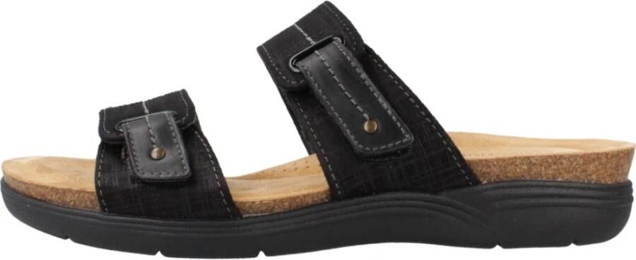 Clarks Sliders Black Dames