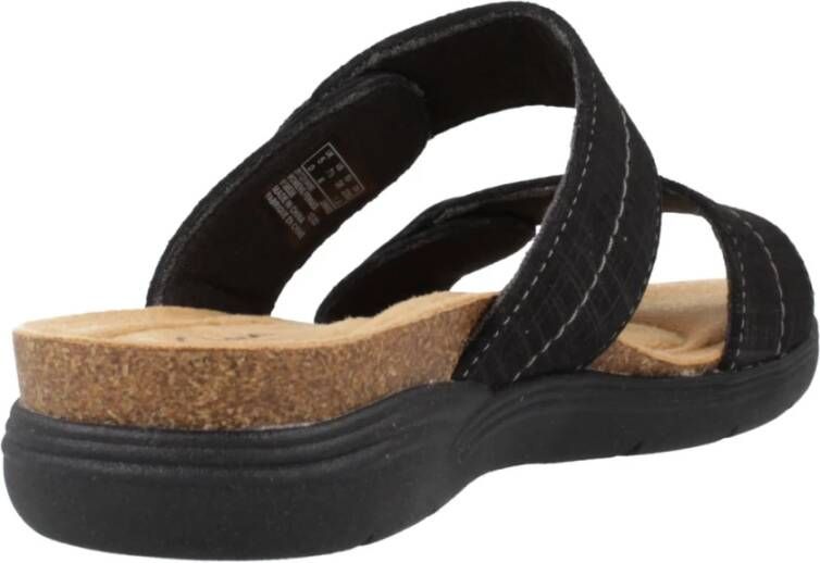 Clarks Sliders Black Dames