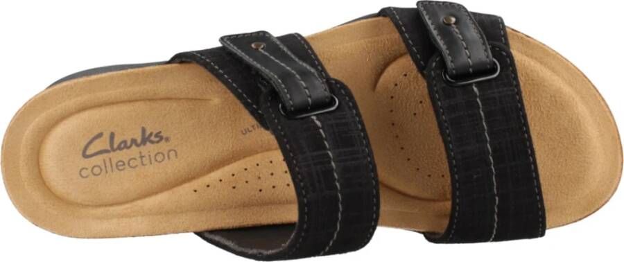 Clarks Sliders Black Dames