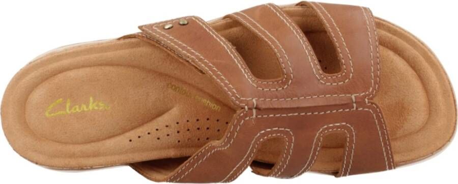 Clarks Sliders Brown Dames