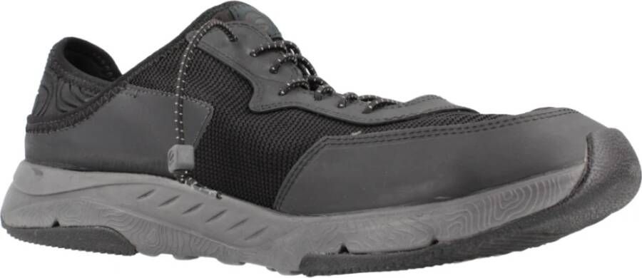 Clarks Stijlvolle Lage Sneakers voor Mannen Black Heren