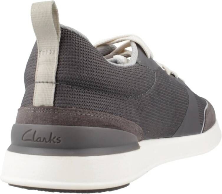 Clarks Stijlvolle LT Lace Sneakers voor Mannen Gray Heren