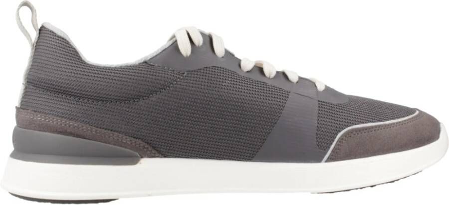 Clarks Stijlvolle LT Lace Sneakers voor Mannen Gray Heren