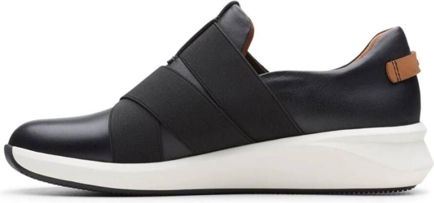 Clarks Stijlvolle leren sneakers voor dames Zwart Dames