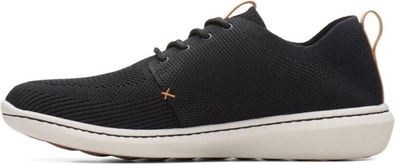 Clarks Sportieve Gebreide Heren Sneaker Zwart Black Heren