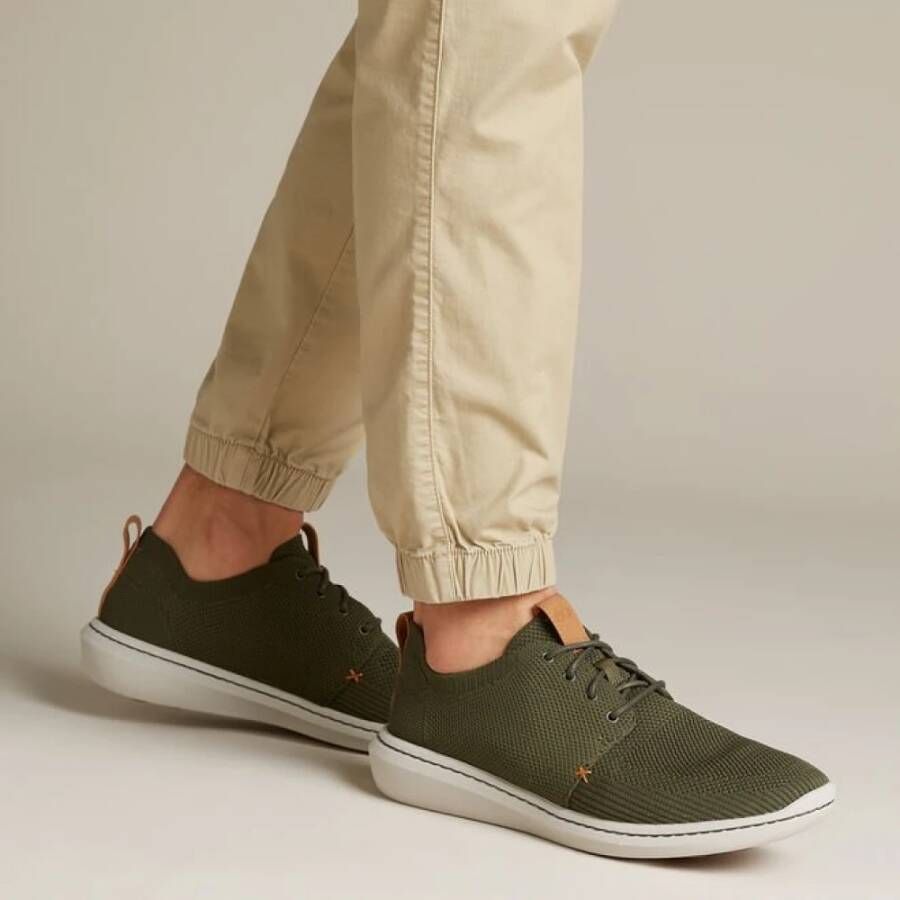 Clarks Sportieve Groene Herensneaker Green Heren