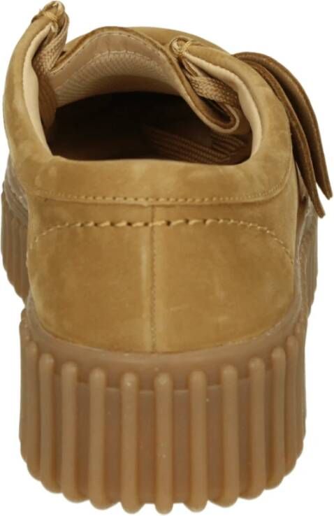 Clarks Sportieve lage damesschoenen in cognac