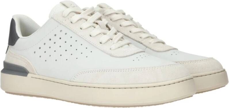 Clarks Sportieve Witte Leren Sneaker Multicolor Heren