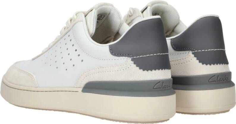 Clarks Sportieve Witte Leren Sneaker Multicolor Heren