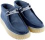 Clarks Blauwe Effen Suede Veterschoenen Met Leren Voering En Rubberen Zool - Thumbnail 12