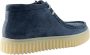 Clarks Blauwe Effen Suede Veterschoenen Met Leren Voering En Rubberen Zool - Thumbnail 13