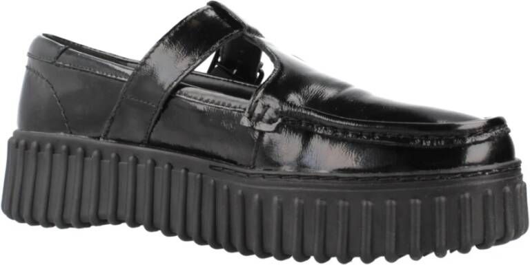 Clarks Stijlvolle Flats voor dagelijks gebruik Black Dames