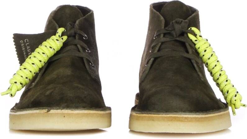 Clarks Suede Heren Moccasin Schoen Green Heren