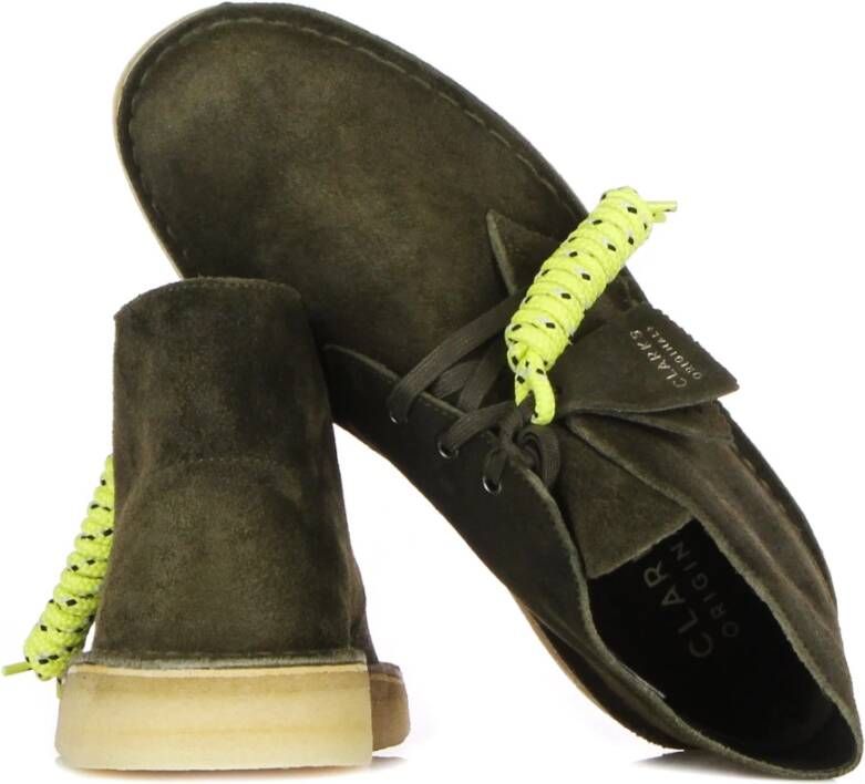 Clarks Suede Heren Moccasin Schoen Green Heren