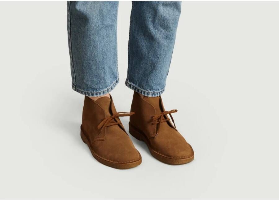 Clarks Bruine Suède Desert Boots Bruin Heren