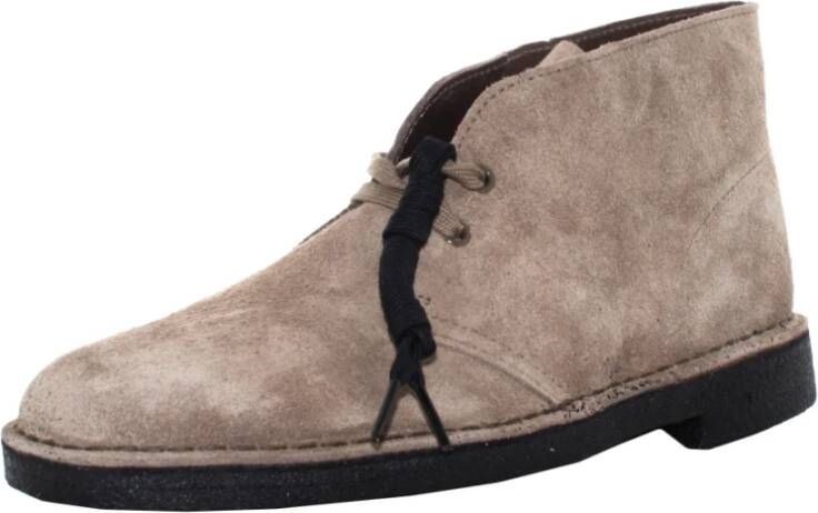 Clarks Suède Veterschoenen voor Mannen Gray Heren