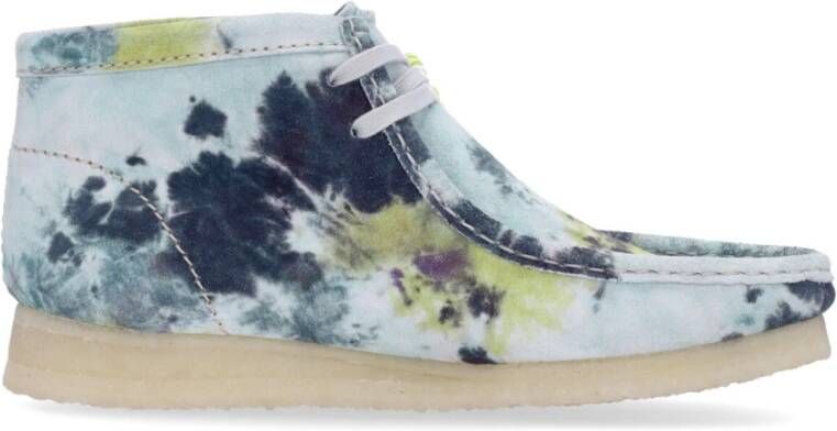 Clarks Turquoise Tie Dye Wallabee Laars Multicolor Heren