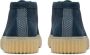 Clarks Blauwe Effen Suede Veterschoenen Met Leren Voering En Rubberen Zool - Thumbnail 5