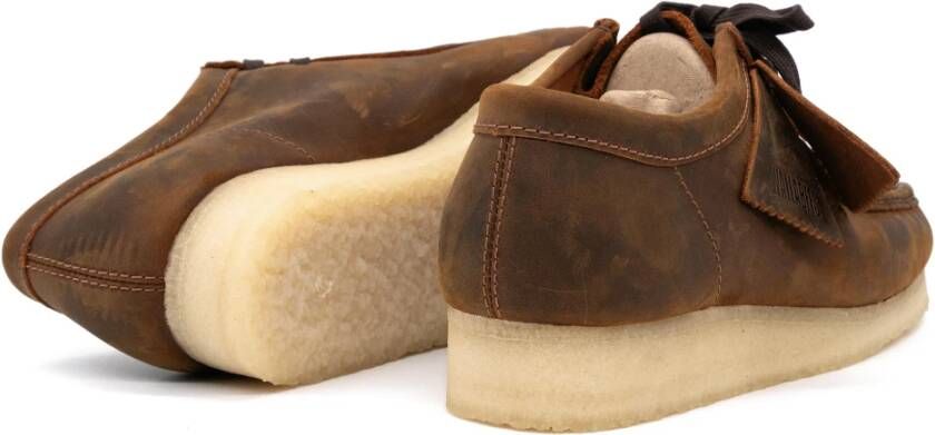 Clarks Waxleren Wallabee Schoenen Bruin Heren