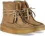 Clarks Beige Suède Hoge Laars met Nepbont Voering Beige Dames - Thumbnail 12