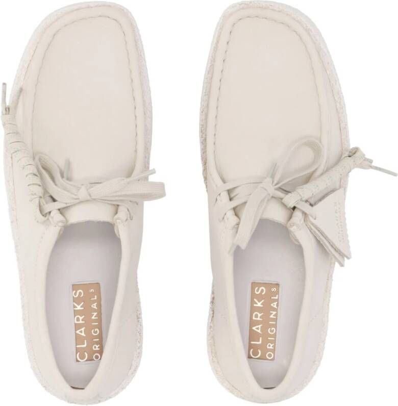 Clarks Witte Nubuck Mocassin Lifestyle Schoen