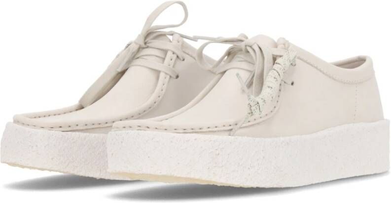 Clarks Witte Nubuck Mocassin Lifestyle Schoen White Heren