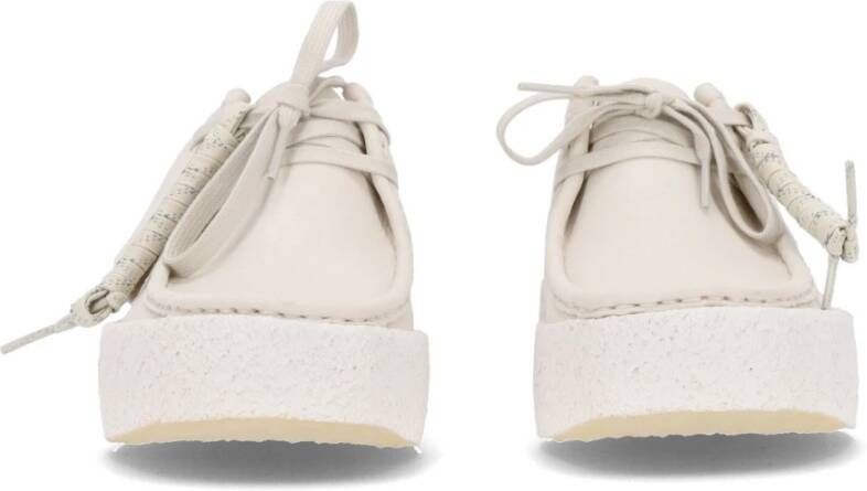 Clarks Witte Nubuck Mocassin Lifestyle Schoen White Heren