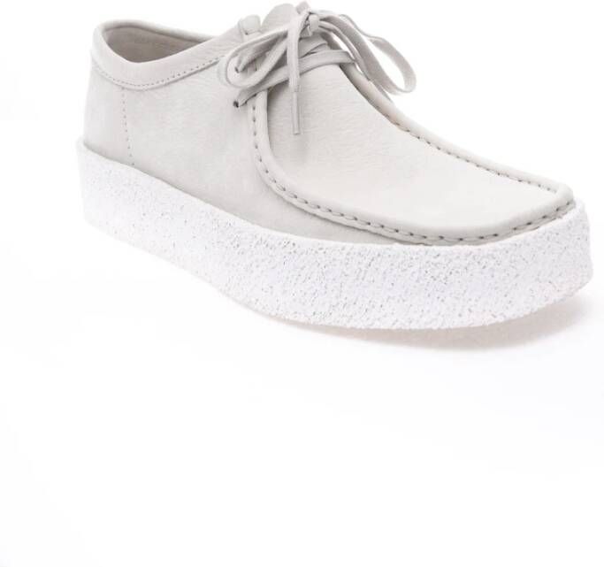 Clarks Witte Wallabee Cup bootschoenen White Heren