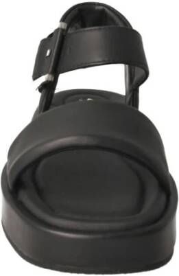 Clarks Zwarte leren band sandaal Black Dames